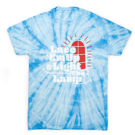 Hockey Short Sleeve T-Shirt - Lace' Em Up And Light The Lamp Tie Dye