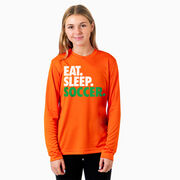 Soccer Long Sleeve Performance Tee - Eat. Sleep. Soccer.