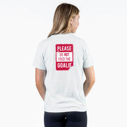 Hockey Short Sleeve T-Shirt - Don't Feed The Goalie (Back Design)
