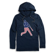 Men's Baseball Lightweight Hoodie - Baseball Stars and Stripes Player