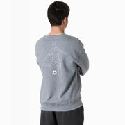 Soccer Crewneck Sweatshirt - Soccer Guy Player Sketch (Back Design)