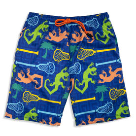 Guys Lacrosse Swim Trunks - Lax Lizard