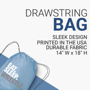 Wrestling Drawstring Backpack Eat Sleep Wrestle (Stack)