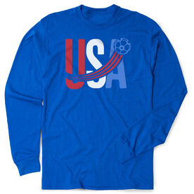 Soccer Tshirt Long Sleeve - USA Patriotic