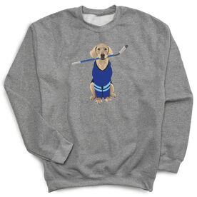 Hockey Crewneck Sweatshirt - Puck The Hockey Dog