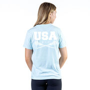 Girls Lacrosse Short Sleeve T-Shirt - USA Girls Lacrosse (Back Design)