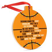 Basketball Round Ceramic Ornament - Jingle All the Way