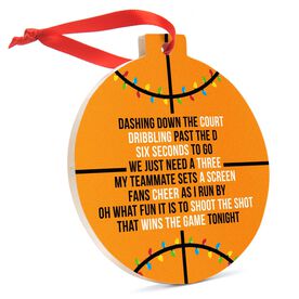 Basketball Round Ceramic Ornament - Jingle All the Way