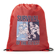 Hockey Drawstring Backpack - Survival of the Fittest