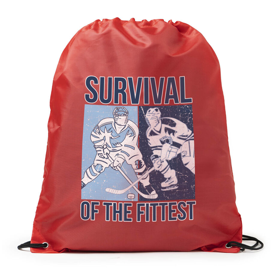Hockey Drawstring Backpack - Survival of the Fittest