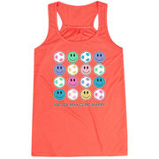 Soccer Flowy Racerback Tank Top - Soccer Makes Me Happy