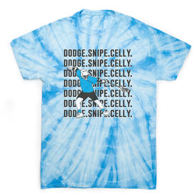 Guys Lacrosse Short Sleeve T-Shirt - Dodge. Snipe. Celly Tie Dye