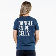 Hockey Short Sleeve T-Shirt - Dangle Snipe Celly Words (Back Design)