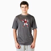 Football Short Sleeve Performance Tee - Touchdown Santa