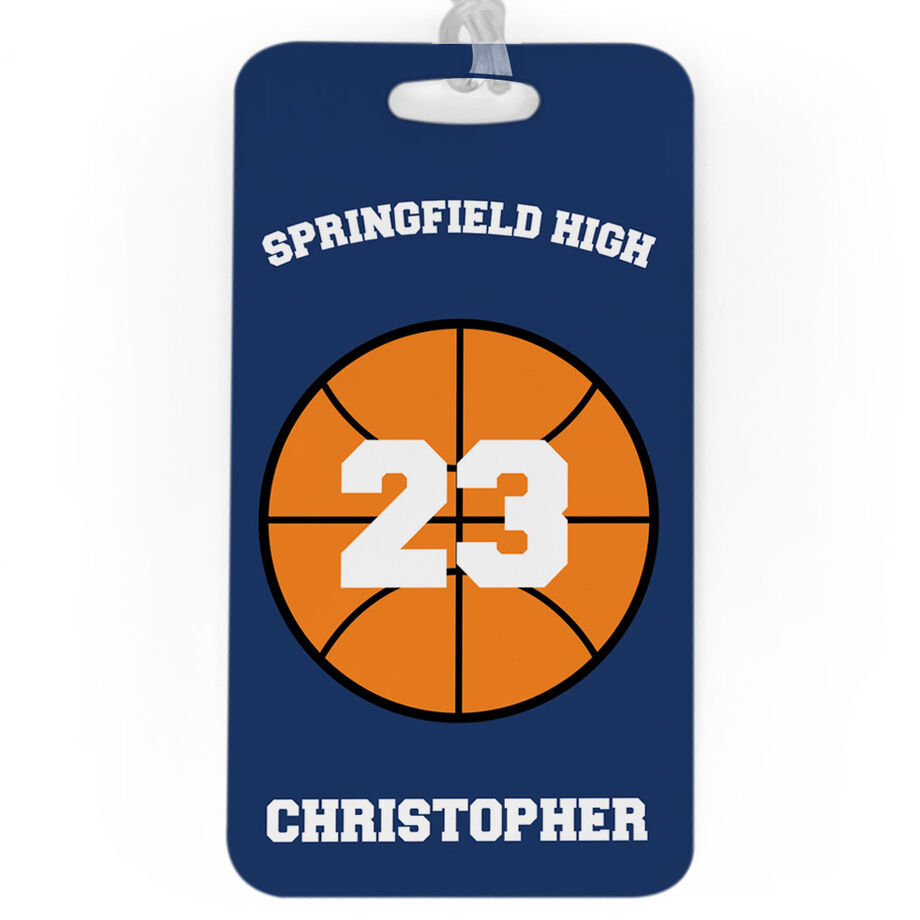 Basketball Bag/Luggage Tag - Basketball Team Ball
