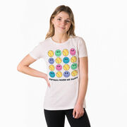 Softball Women's Everyday Tee - Softball Makes Me Happy
