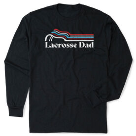 Guys Lacrosse Tshirt Long Sleeve - Lacrosse Dad Sticks