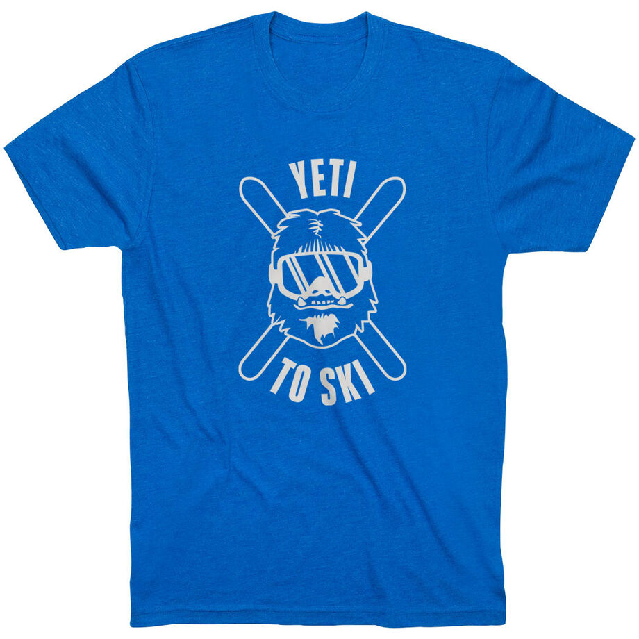 Skiing T-Shirt Short Sleeve - Yeti To Ski