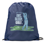 Golf Drawstring Backpack - Eat. Sleep. Golf