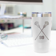 Guys Lacrosse 20 oz. Double Insulated Tumbler - Personalized Crossed Sticks