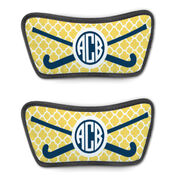 Field Hockey Repwell&reg; Sandal Straps - Personalized Monogram Stick with Quatrefoil Pattern