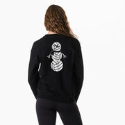 Volleyball Crewneck Sweatshirt - Volleyball Snowman (Back Design)