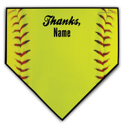 Softball Personalized Thanks Coach Home Plate Plaque