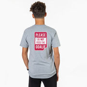 Short Sleeve T-Shirt - Don’t Feed The Goalie (Back Design)