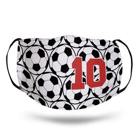Soccer Face Mask - Personalized Soccer Ball Pattern