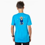 Hockey Short Sleeve T-Shirt - Puck The Hockey Dog (Back Design)