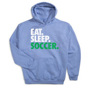 Soccer Hooded Sweatshirt - Eat. Sleep. Soccer. [Carolina/Adult Large] - SS
