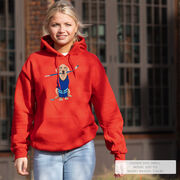 Hockey Hooded Sweatshirt - Puck The Hockey Dog