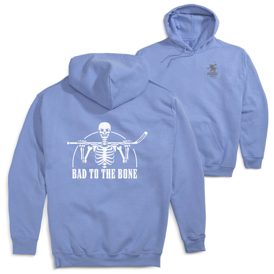 Hockey Hooded Sweatshirt - Bad To The Bone (Back Design)