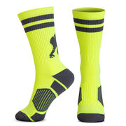 Hockey Woven Mid-Calf Socks - Player (Neon/Gray)