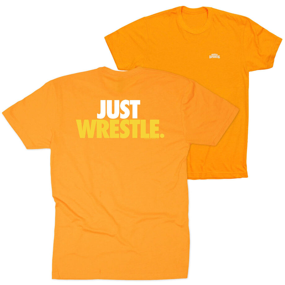 Wrestling Short Sleeve T-Shirt - Just Wrestle (Back Design)