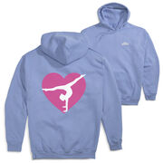 Gymnastics Hooded Sweatshirt - Gymnast Heart (Back Design)