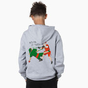 Guys Lacrosse Hooded Sweatshirt - Checking It Twice Lacrosse (Back Design)