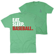 Baseball Short Sleeve T-Shirt - Eat. Sleep. Baseball. (Back Design)