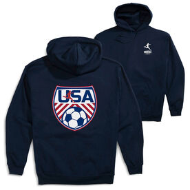 Soccer Hooded Sweatshirt - Soccer USA (Back Design)