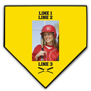 Softball Home Plate Plaque - Player Photo