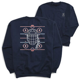 Hockey Crewneck Sweatshirt - Game Time Girl (Back Design)