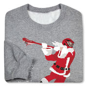 Guys Lacrosse Crewneck Sweatshirt - Santa Laxer