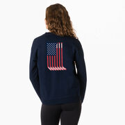 Hockey Crewneck Sweatshirt - American Flag (Back Design)