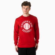 Baseball Tshirt Long Sleeve - I'd Rather Be Playing Baseball Distressed