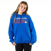 Baseball Hooded Sweatshirt - I'd Rather Be Playing Baseball