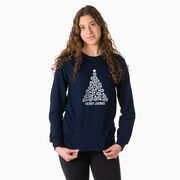 Lacrosse Tshirt Long Sleeve - Merry Laxmas Tree