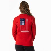 Hockey Tshirt Long Sleeve - American Flag (Back Design)