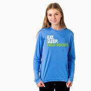 Field Hockey Long Sleeve Performance Tee - Eat. Sleep. Field Hockey.