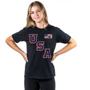 Hockey T-Shirt Short Sleeve - Hockey USA Gold