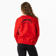Rowing Crewneck Sweatshirt - Crew Crossed Oars Banner (Back Design)